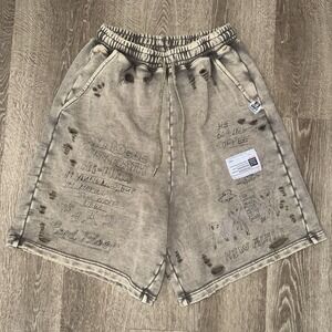 Maison Mihara Yasuhiro Bleached Effect Sweat Shorts Mens S Aliens Baggy Distress